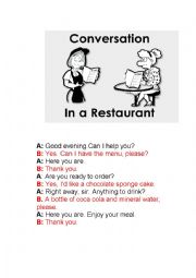 English Worksheet: Restaurant - Are you ready to order?