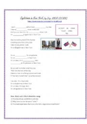 English Worksheet: Englishman in New York