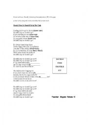 English Worksheet: Song Activity - Should I stay or should I go