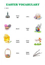 English Worksheet: Vocabulary - Easter