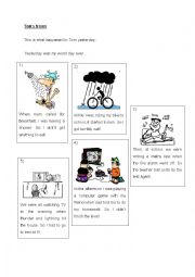 English Worksheet: Introducing past progressive