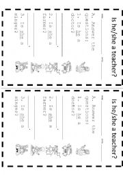 English Worksheet: Is he / she a doctor?