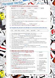 English Worksheet: Phrasal Verbs in Context