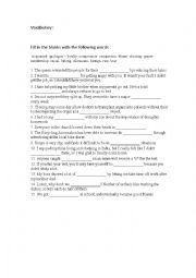 English Worksheet: vocabulary