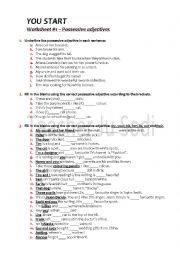 Possessive Adjectives worksheet