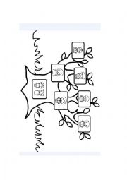 English Worksheet: family tree and certificate