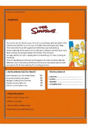 English Worksheet: The Simpsons