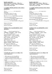 English Worksheet: Smoke on the water