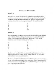 English Worksheet: Secondhand clothes market