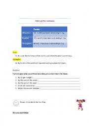 English Worksheet: Future Continuous
