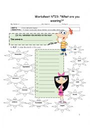 English Worksheet: clothes, seasons and months of the year