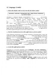 English Worksheet: English Test ( Tunisian school)