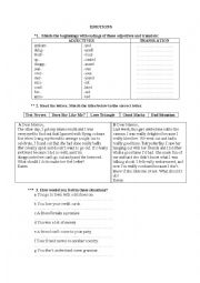 English Worksheet: emotions