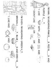 English Worksheet: Frozen-clothes & food