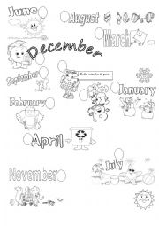 English Worksheet: month