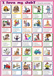 English Worksheet: I love my Job!