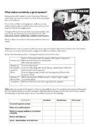 English Worksheet: Year 9 Speech Writing 