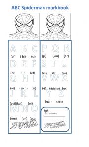 English Worksheet: Alphabet markbook