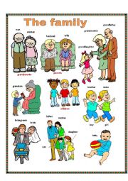 English Worksheet: The family.