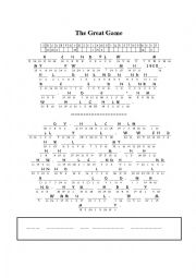 English Worksheet: Sherlock Holmes Cryptogram