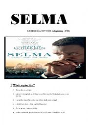 English Worksheet: SELMA movie Listening Activities 1 (14 pages keys included)