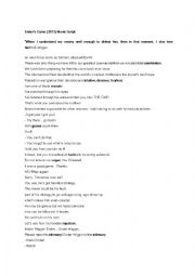 English Worksheet: script