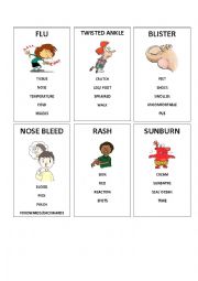 English Worksheet: At the Doctor. Taboo Cards