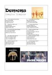 English Worksheet: Song Activity - Demons - Imagine Dragons