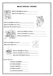 English Worksheet: magic english - friends