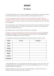 English Worksheet: The Doubt  