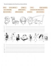 English Worksheet: Classroom language