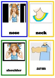 English Worksheet: Body Cards