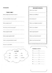 English Worksheet: Revision