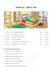 English Worksheet:  There is / are