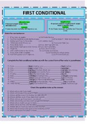 English Worksheet: first conditional 