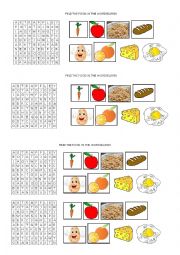 English Worksheet: Food wordsearch