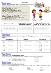 English Worksheet: the verb 