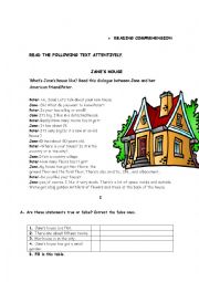 English Worksheet: reading practice