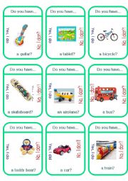 English Worksheet: toys go fish game part 2 