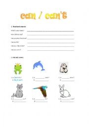 can / can´t - ESL worksheet by madmoko