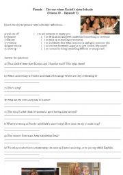 English Worksheet: The one where Rachels sister babysitts