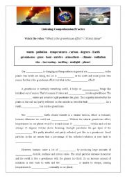 Greenhouse Effect - listening activity