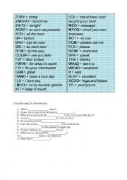 English Worksheet: Technology Abbreviations