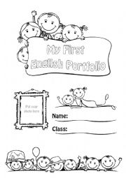 English Worksheet: Cover for the English portfolio/folder