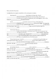 Tenses Worksheet