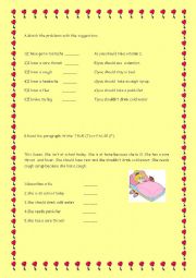 English Worksheet: suggestions