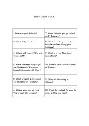 English Worksheet: Happy new year!