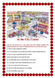 English Worksheet: In the City Centre