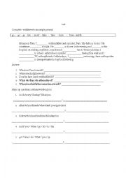 English Worksheet: simple present routines test