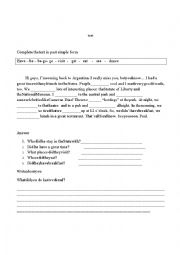 English Worksheet: test past simple